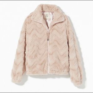 Urban outfitters faux fur cream coat